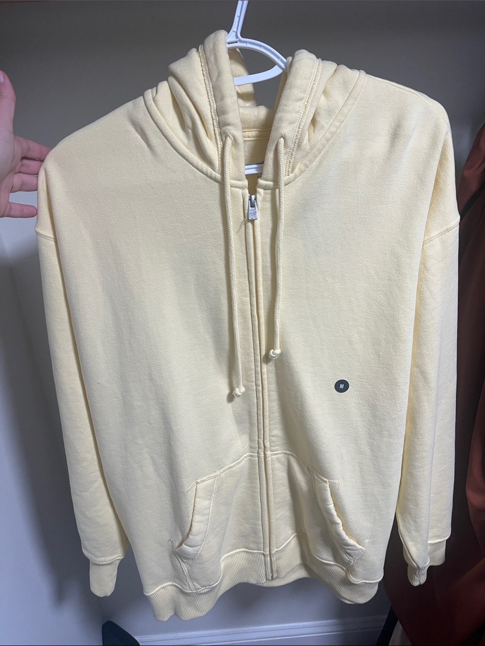 NWT Hollister Pale Yellow Zip-Up Hoodie